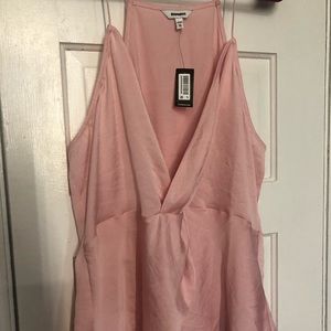Pink silky Express tank top